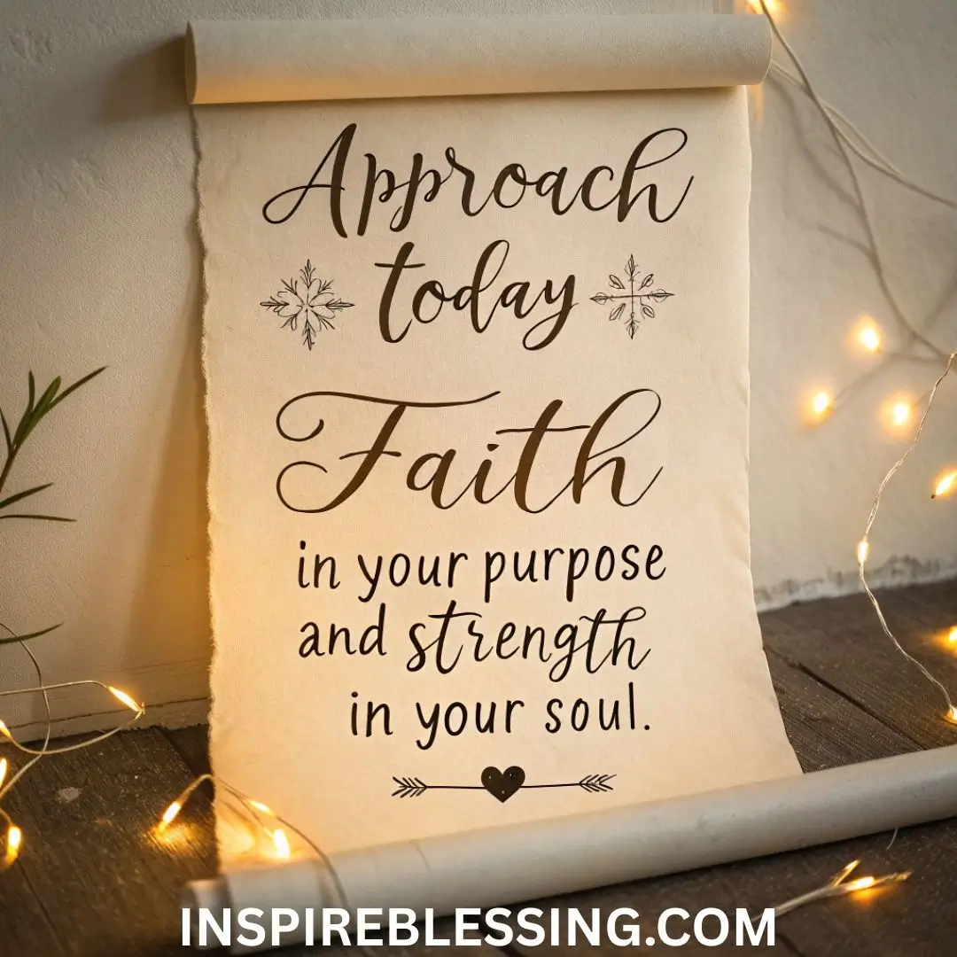 Approach today with faith
