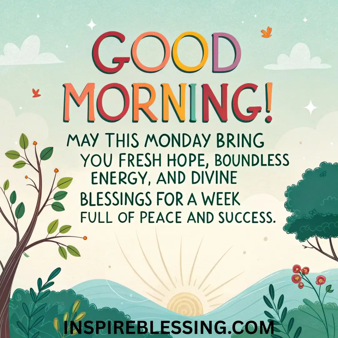 Good morning! May this Monday bring you fresh