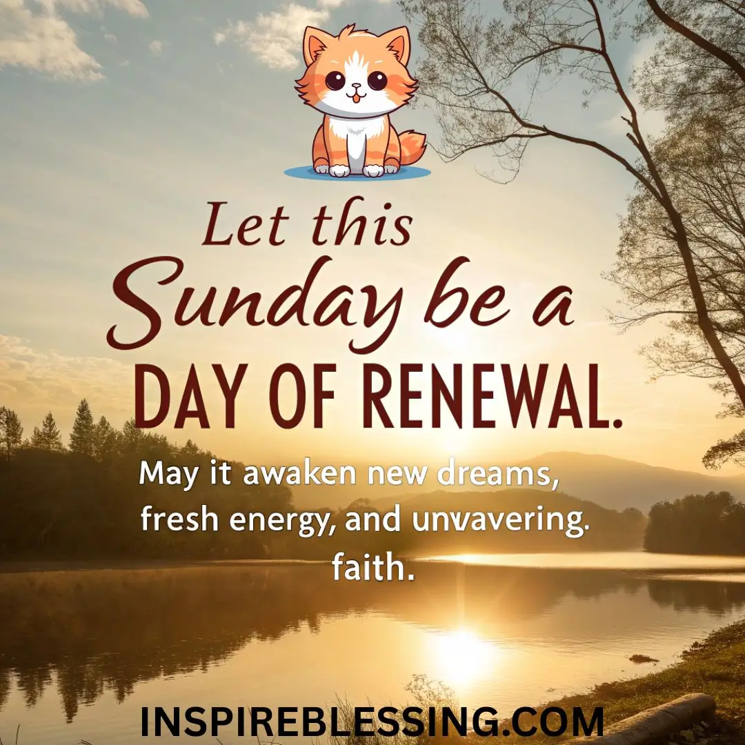 Let this Sunday be a day of renewal