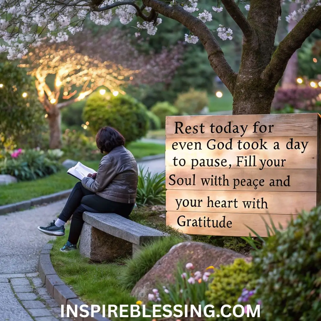 Rest today, for even God took a day
