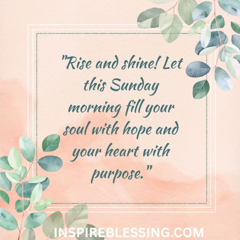 Rise and shine sunday
