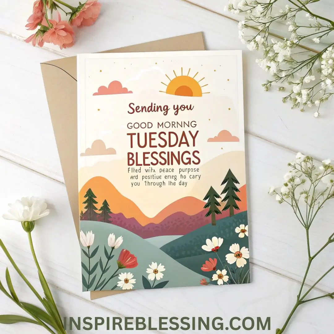 Sending you Beautiful Good Morning Tuesday Blessings filled with peace