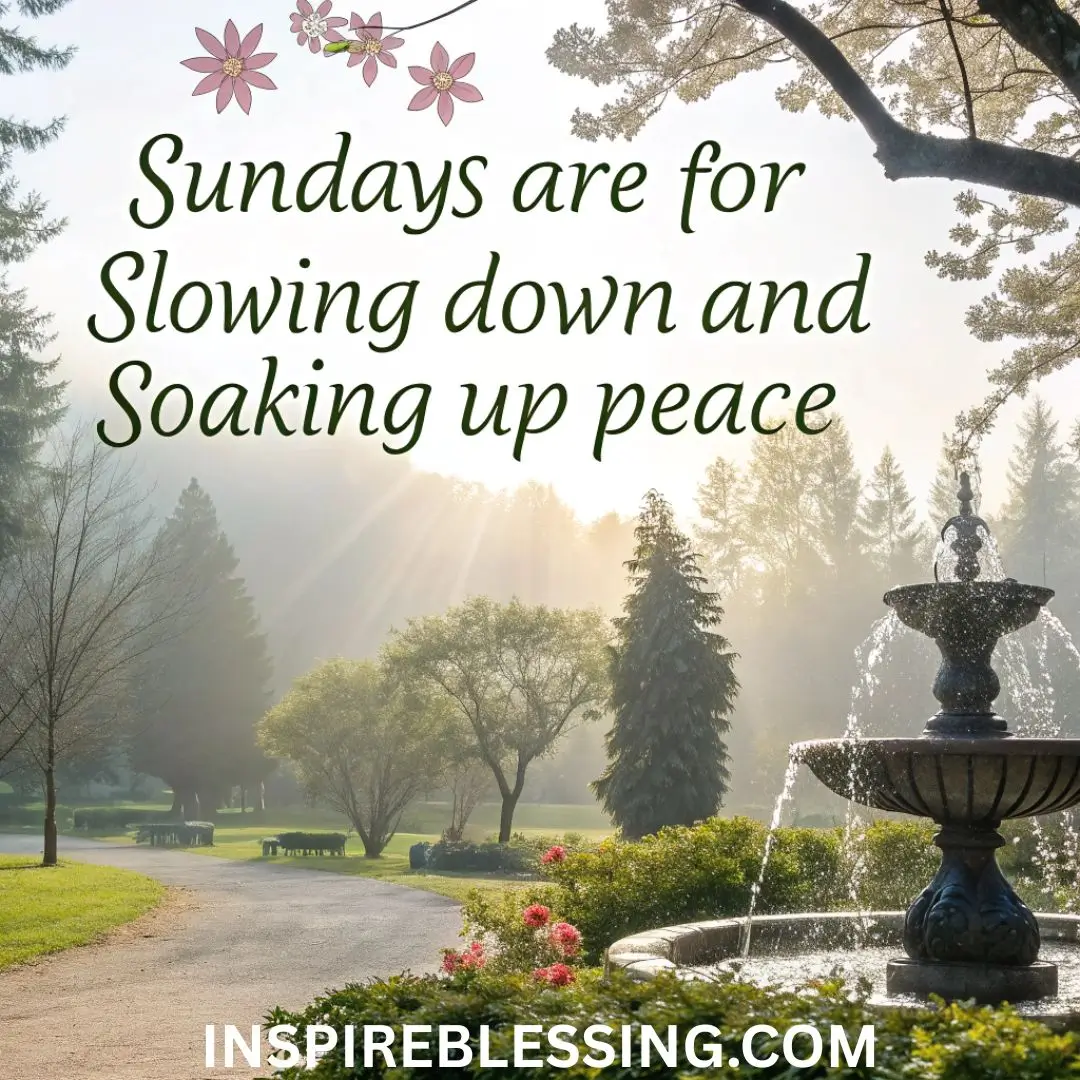 Sundays are for slowing down and soaking
