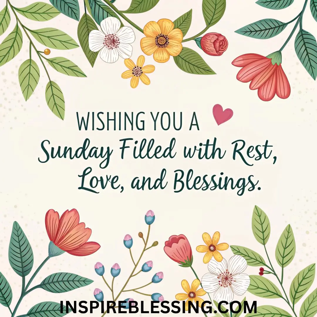 Wishing you a Sunday filled with rest