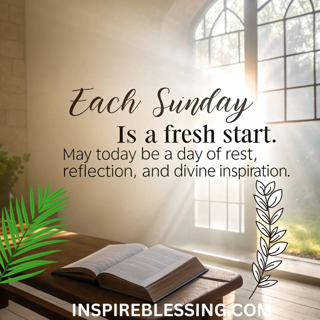 each sunday is a fresh