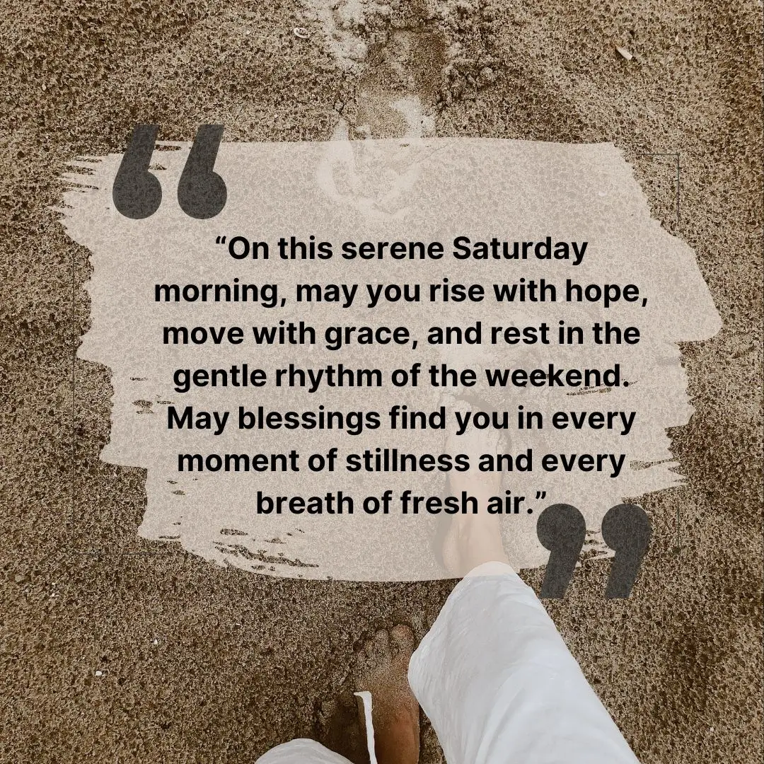 On this serene Saturday morning