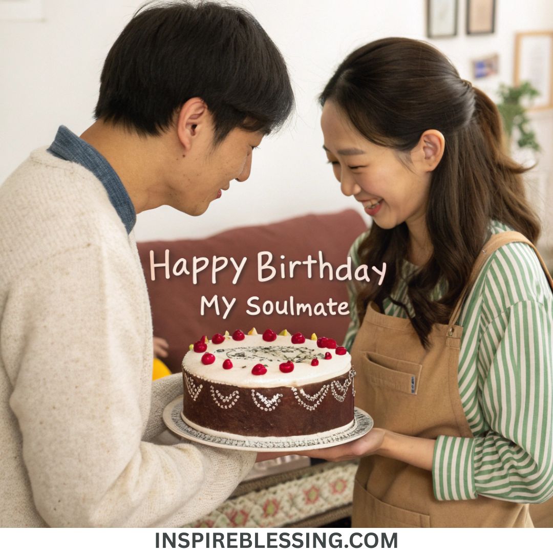 Simple Soulmate Romantic Birthday Wishes for Husband from Wife