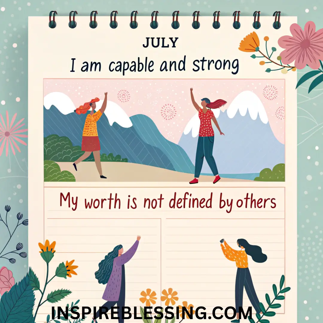 July Affirmations For Confidence And Self-Worth