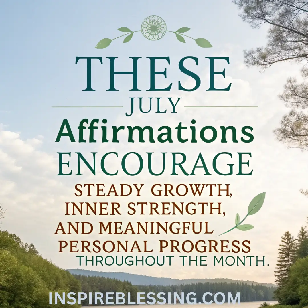 July Affirmations For Growth And Personal Progress