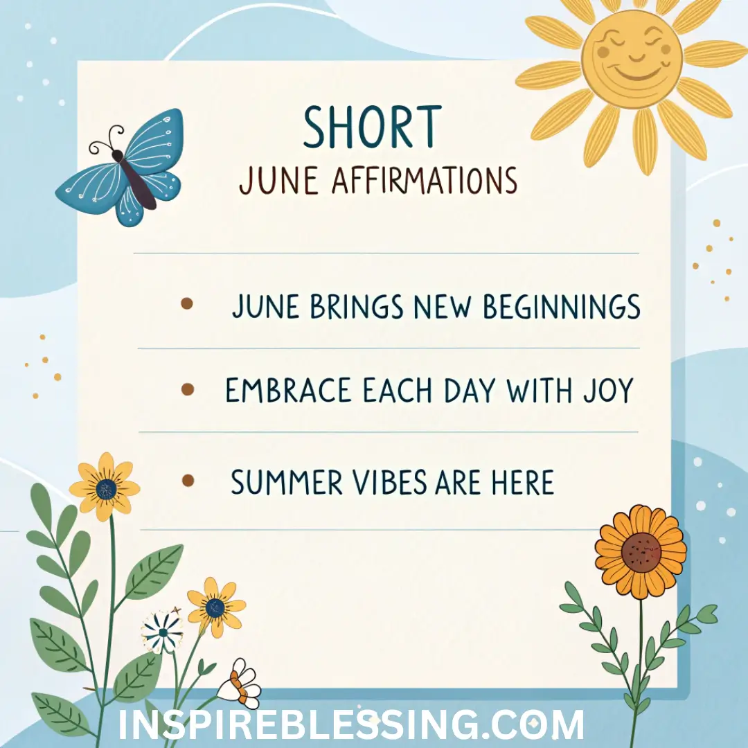 Short June Affirmations
